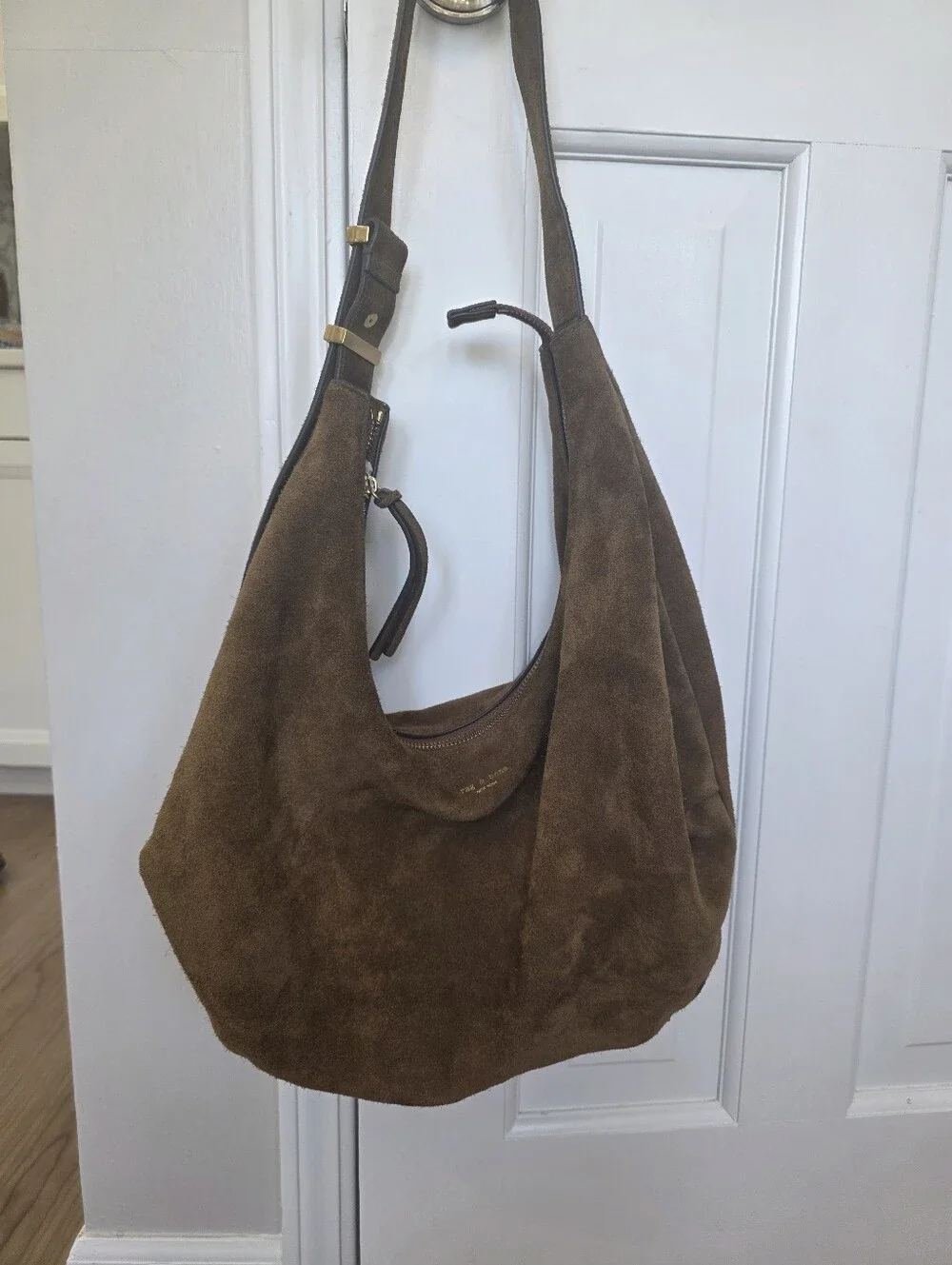Rag & Bone Hudson Large Hobo Brown Suede leather bag